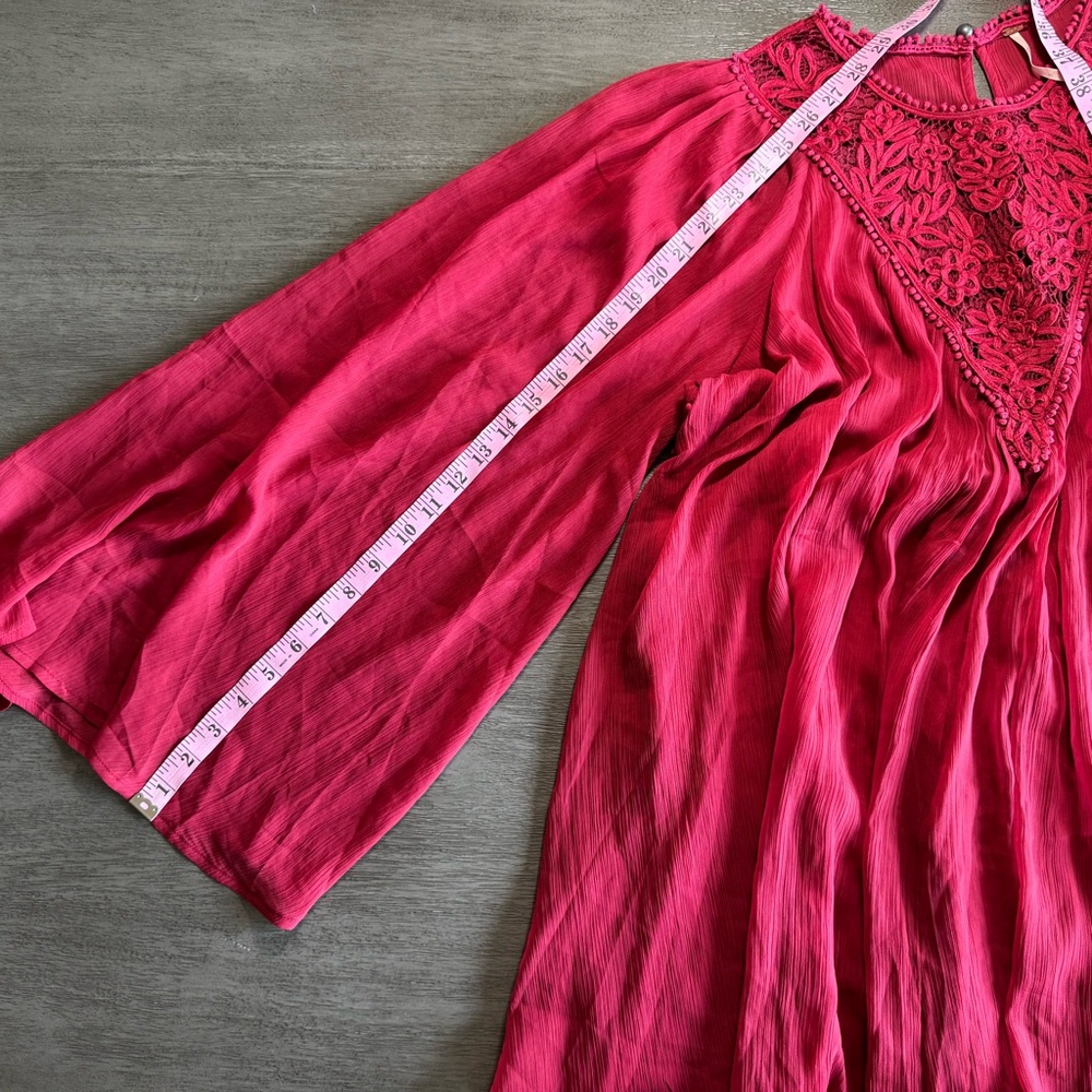 Free People Maroon Sunshine Of Love Mini Dress M - Picture 15 of 16